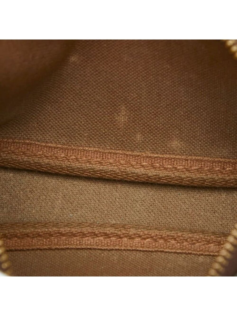 Louis Vuitton Monogram Mini Pochette Mini Handbag Pouch Brown Leather - Picture 9 of 10